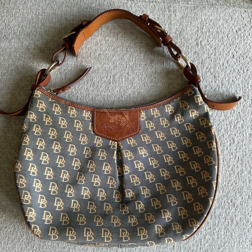 Vintage Dooney & Burke denim hobo style bag
